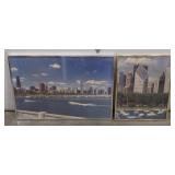 (AA) City skyline artwork measures approximately