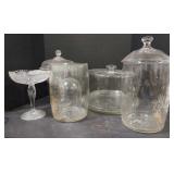(AB) lot of Glass items including display dome,