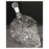 (AB) Plastic skull decanter. Measures 7 5" tall.