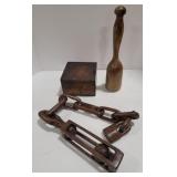 (AB) Lot Of Antique Wood Items. Includes