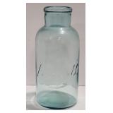 (AB) Antique Light Blue Lafayette Canning Jar.