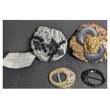 Belt Buckles. Elephant & Lion by John Barrett.