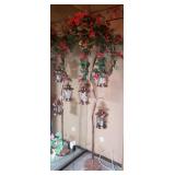 Brass Lantern Pole w/ Candle Lanterns 71" Tall &