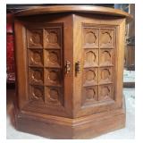 Oak Round Side Table 20" H x 26" W & Massage Aids