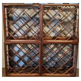 Lot of four grid wine racks, 17 1/2" W x 17 1/2"