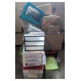 Lot of Various totes and plastic storage