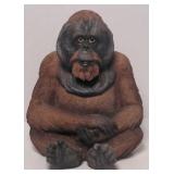 Carved decorative orangutan 11" tall