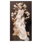 Lladro Geisha Tree Figurine 11" Tall Chipped Nose