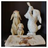 Rabbit Decor (approx 11" & 15") & Pier 1 Imports