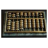 Brass & Marble Abacus approx 3.5" x 2"