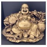 Bronze Tone Buddha Sculpture *22in x 12in x 16in