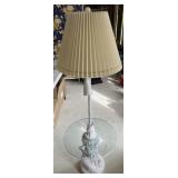 Floor lamp with glass table *measures 60 tall