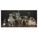 Glass Figurines approx 1.5" - 5.5"L