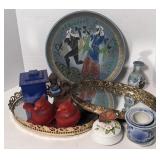 Lot of mirrored trays, Roman decor, battery