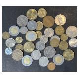 Lot of various foreign coins