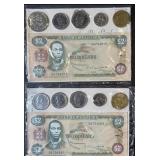 (2) Jamaican Souvenir Coin Sets
