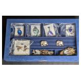 Jewelry box & contents. Wm. Wang Designs