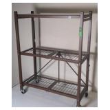 Origami 3 tier wire frame shelf 29"x13"x38"