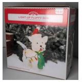 Light up Fluffy dog 23" tall in box