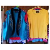 Twelve Bob Mackie tops, eleven size L, one size M