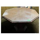 Tiki/Bamboo Look Dining Table, measures about 53"