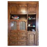 Oak Dresser 3- Drawer 77.5" H x 18" D x 48" L