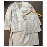 Uru Sweaters Leather Set, Blazer, skirt, and