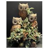 Plaster Owl Statue *measures approximately 16in x