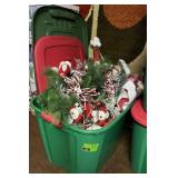 Large tote of Holiday Decorations