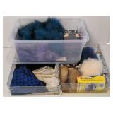 Lot of various ear muffs and scarves