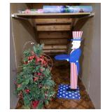 Lot of decorative items including 32" light up