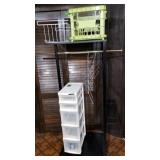 Lot of organizers including two 58" tall rolling