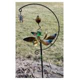 Metal spinning flower decorative stake, approx