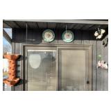 Lot of hanging outdoor wall decotations including