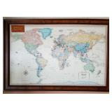 36" x 54" magnetic Rand McNally World map with