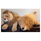 Pair Large Plush Lions From A&A and Warm & Cozy