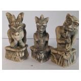 Lot of 3 ceramic See no evil hear no evil speak