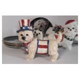 Lot of Various dog decor w/ plates and figurines