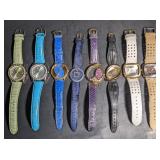 Ladies Leather Strapped Watches. Geneva, Nine