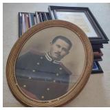 Lot of 9 Framed pictures from 14" x 17" to 22" x