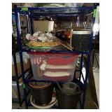 Origami Shelving rack no 38"x63"x 19" on rolling.