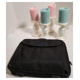 Empty Dell carrying case (14" x 16") and four