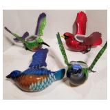 Four 10" x 12" hanging bird feeder/baths.