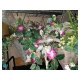 Hanging floral baskets three times the money.