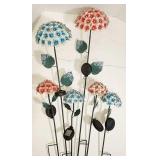Metal flower lawn art. This auction is for six