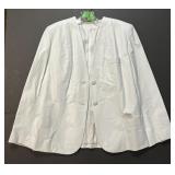 Uru Sweaters White Leather Blazer (Size unknown)