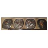 Brass Egyptian Wall Plaques approx 10" x 11.5"