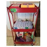 Three tiered rolling cart (11" x 18" x 37" and