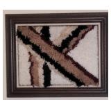 Framed carpet framed by Hoosier Highlander