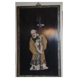 Chinese Coromandel "The Peach Peddler" Wood